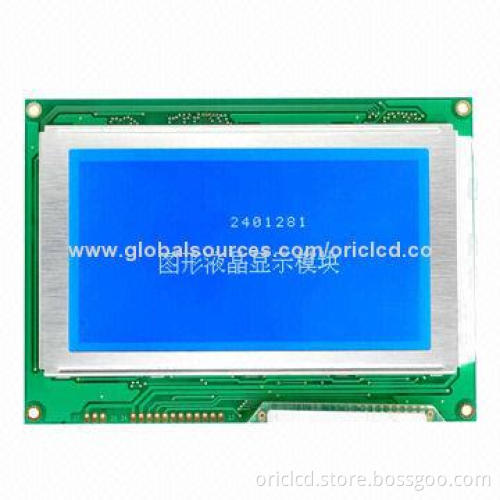 STN Negative Blue 240 x 128 Pixels Graphics LCD Module with White LED Backlight